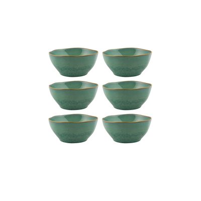 Casa Alegre Gemstone Jade Bowl 17cm 6 inch Set of 6 210022367
