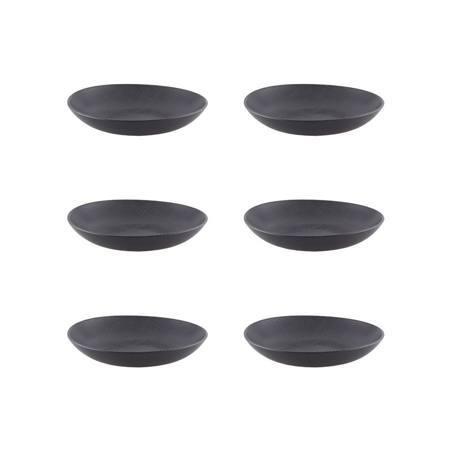Casa Alegre Tisse Black Soup Plate 22cm 8 inch Set of 6 37006334