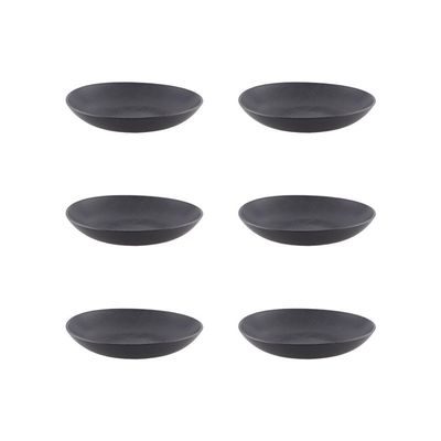 Casa Alegre Tisse Black Soup Plate 22cm 8 inch Set of 6 37006334