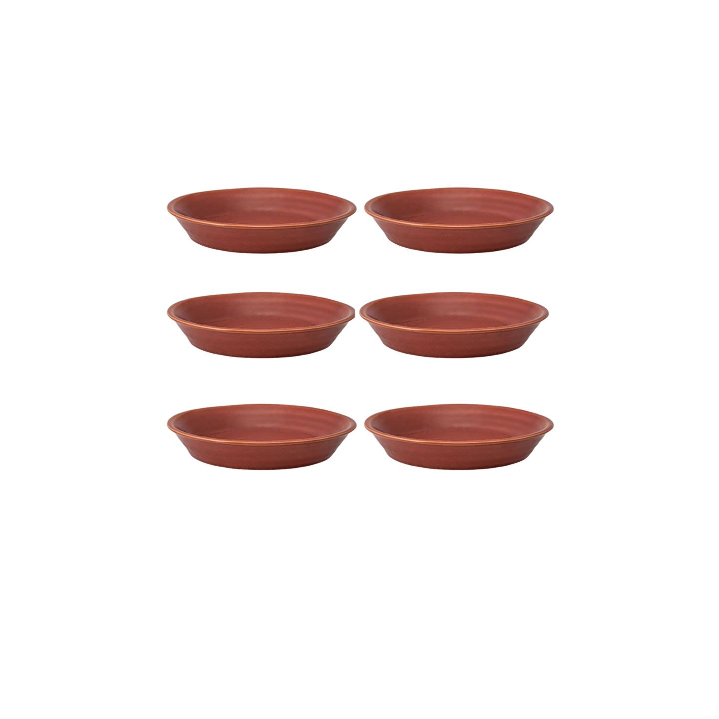 Casa Alegre Gemstone Coral Deep Plate 23cm 9 inch Set of 6 210022454, 5604782040701