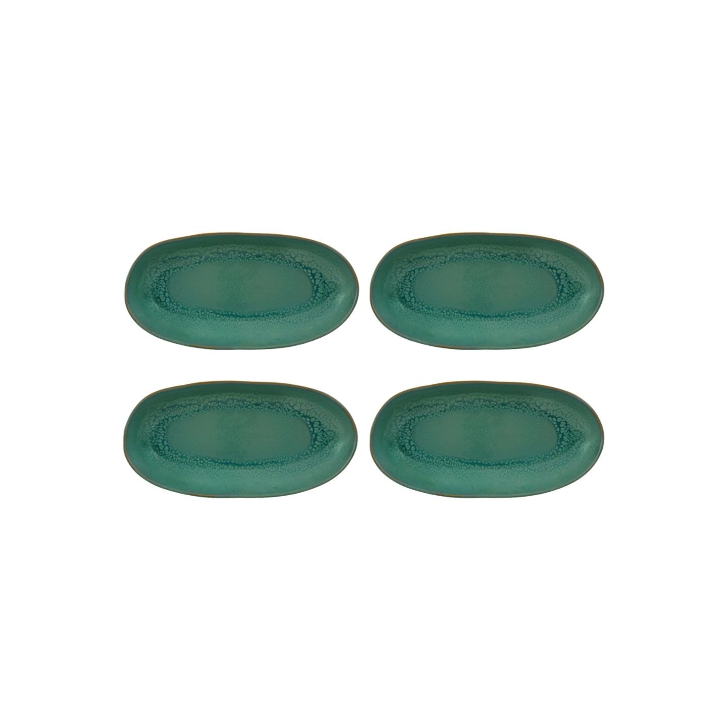 Casa Alegre Gemstone Jade Oval Platter 34.5cm 13 inch Set of 4 210022378, 5604782039941