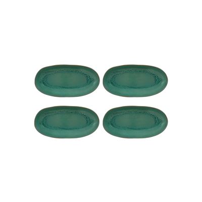 Casa Alegre Gemstone Jade Oval Platter 34.5cm 13 inch Set of 4 210022378, 5604782039941