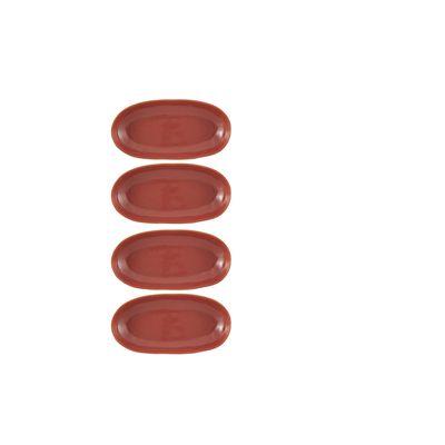 Casa Alegre Gemstone Coral Oval Tray 34.5cm 13 inch Set of 4 210022447, 5604782040633