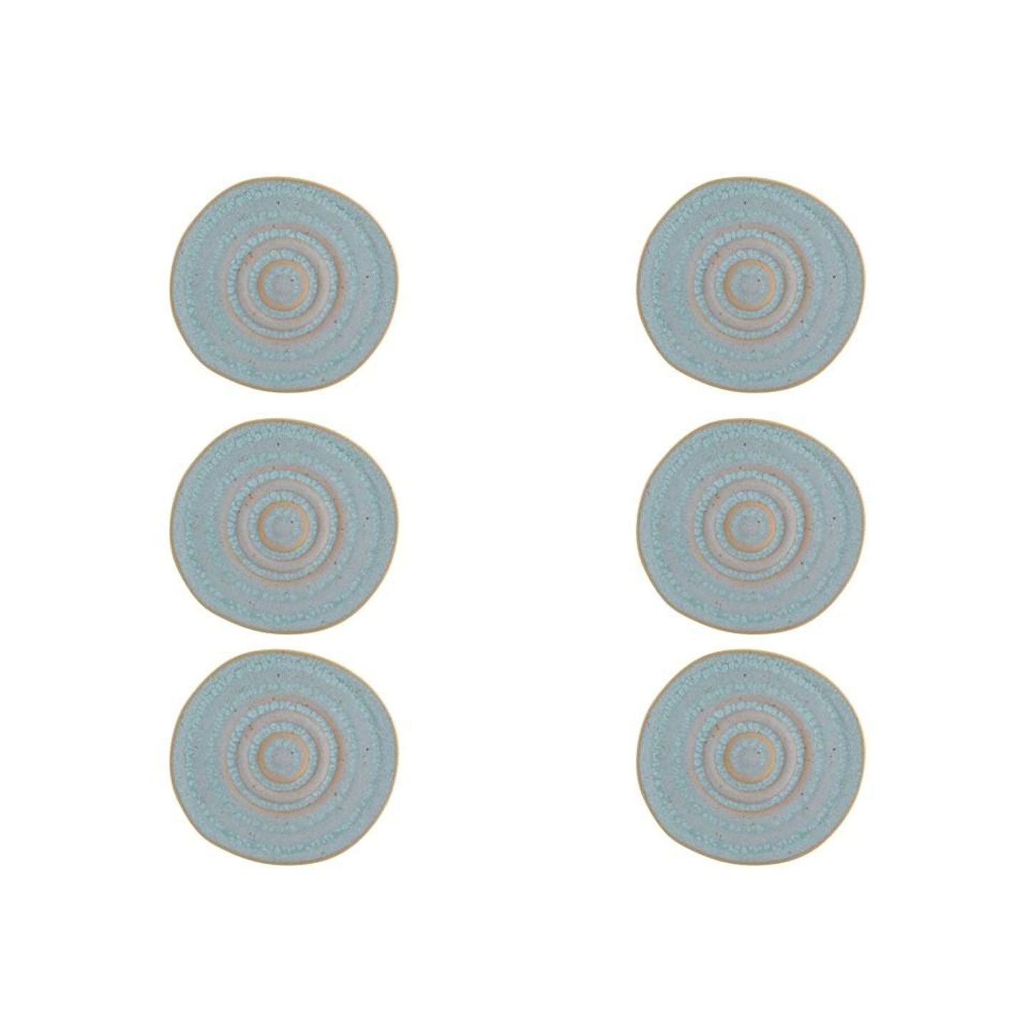Casa Alegre Gemstone Moonstone Saucer Set of 6 210022416, 5604782040329