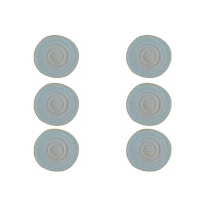 Casa Alegre Gemstone Moonstone Saucer Set of 6 210022416, 5604782040329
