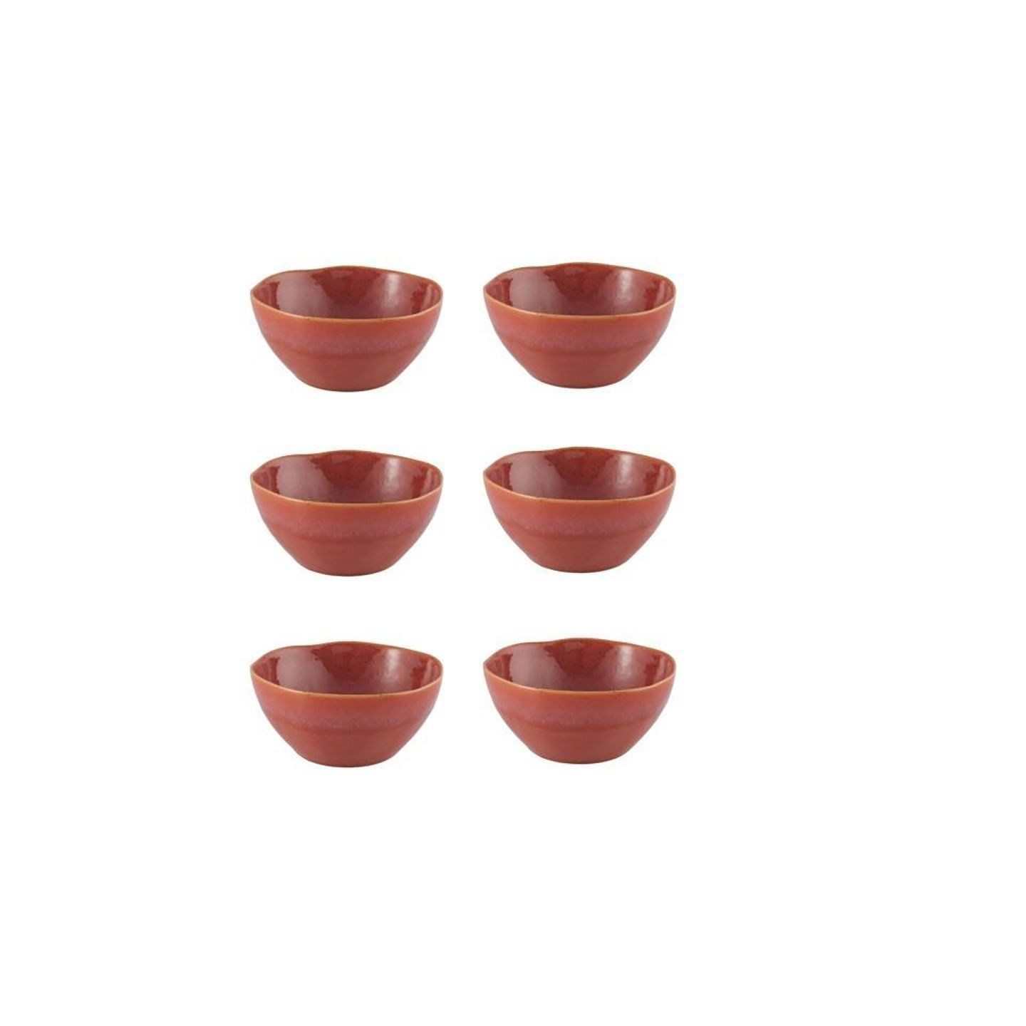 Casa Alegre Gemstone Coral Bowl 17cm 6 inch Set of 6 210022441, 5604782040572