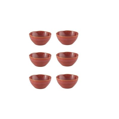 Casa Alegre Gemstone Coral Bowl 17cm 6 inch Set of 6 210022441, 5604782040572