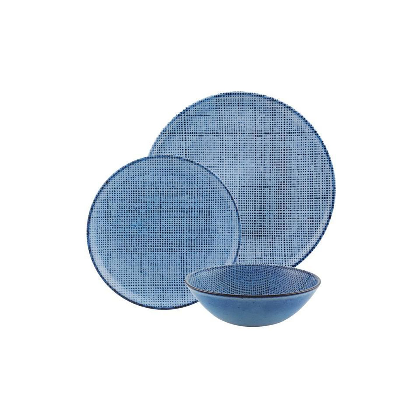Casa Alegre Tisse Blue 3 Piece Place Setting 37006294