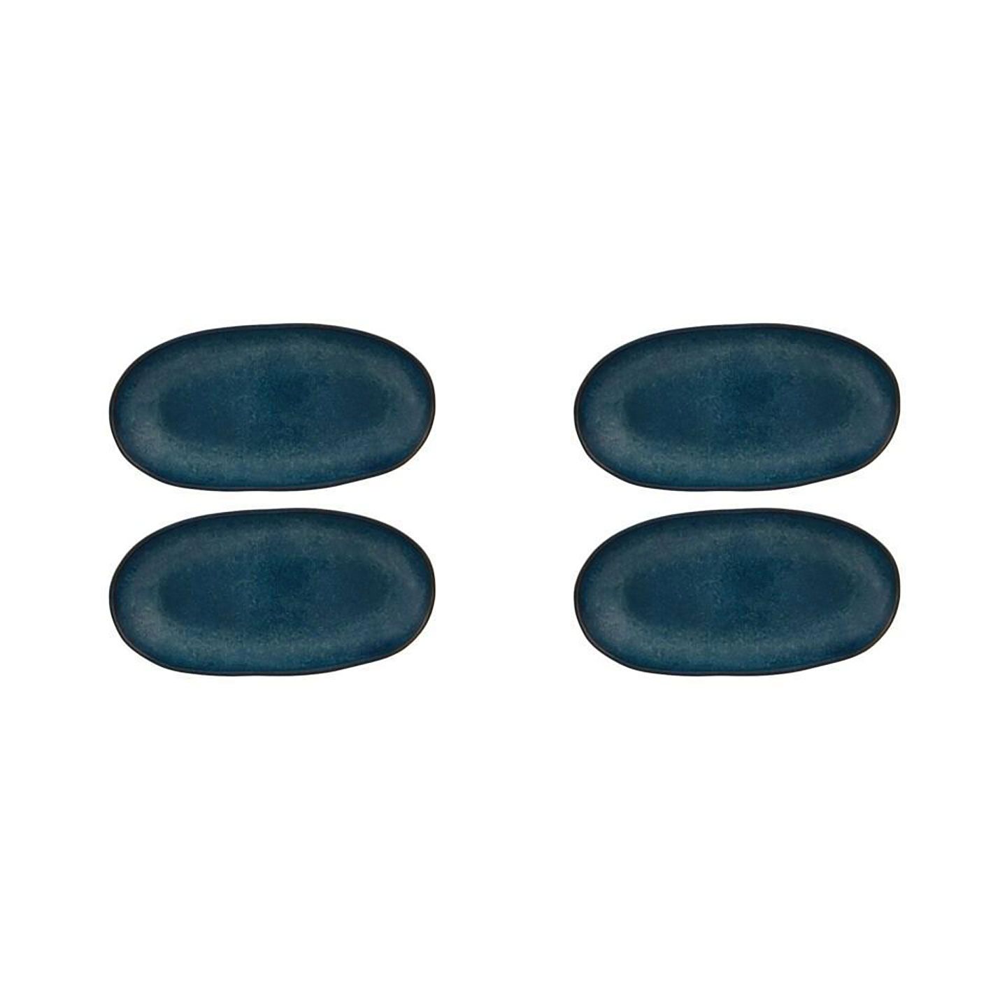 Casa Alegre Gemstone Lapis Lazuli Oval Platter 34.5cm 13 inch Set of 4 210022396