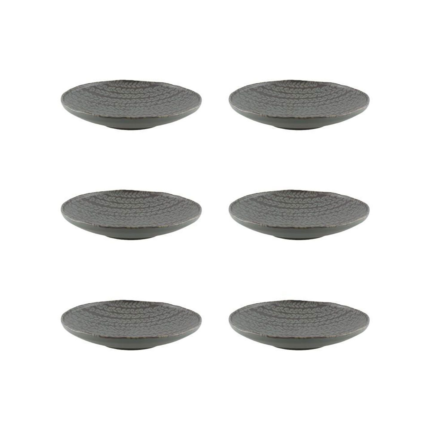 Casa Alegre Foliage Soup Plate 23cm 9 inch Set of 6 37006308, 5605414152328