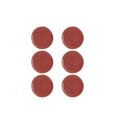 Casa Alegre Gemstone Coral Dessert Plate 22cm 8 inch Set of 6 210022440, 5604782040565
