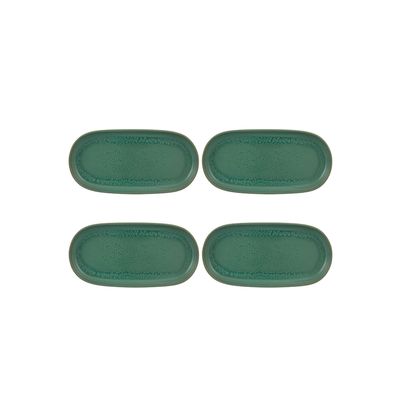Casa Alegre Gemstone Jade Oval Platter 30cm 11 inch Set of 4 210022377, 5604782039934