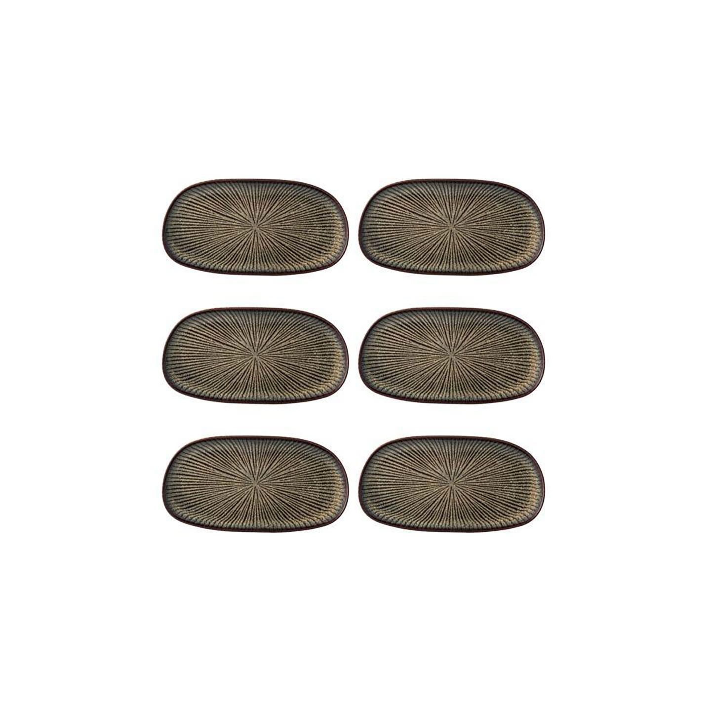 Casa Alegre Shangri-La Vine Platter 30cm 11 inch Set of 6 37006592, 5605414169708