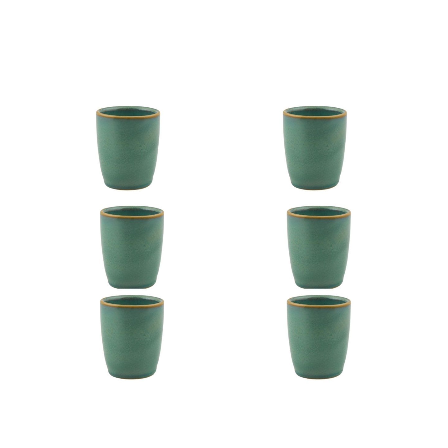 Casa Alegre Gemstone Jade Cup 78 ml 2 oz Set of 6 210022375, 5604782039910