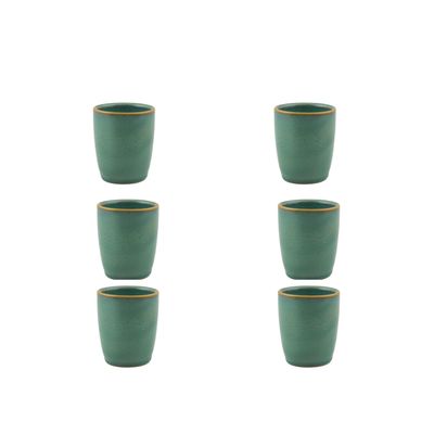 Casa Alegre Gemstone Jade Cup 78 ml 2 oz Set of 6 210022375, 5604782039910