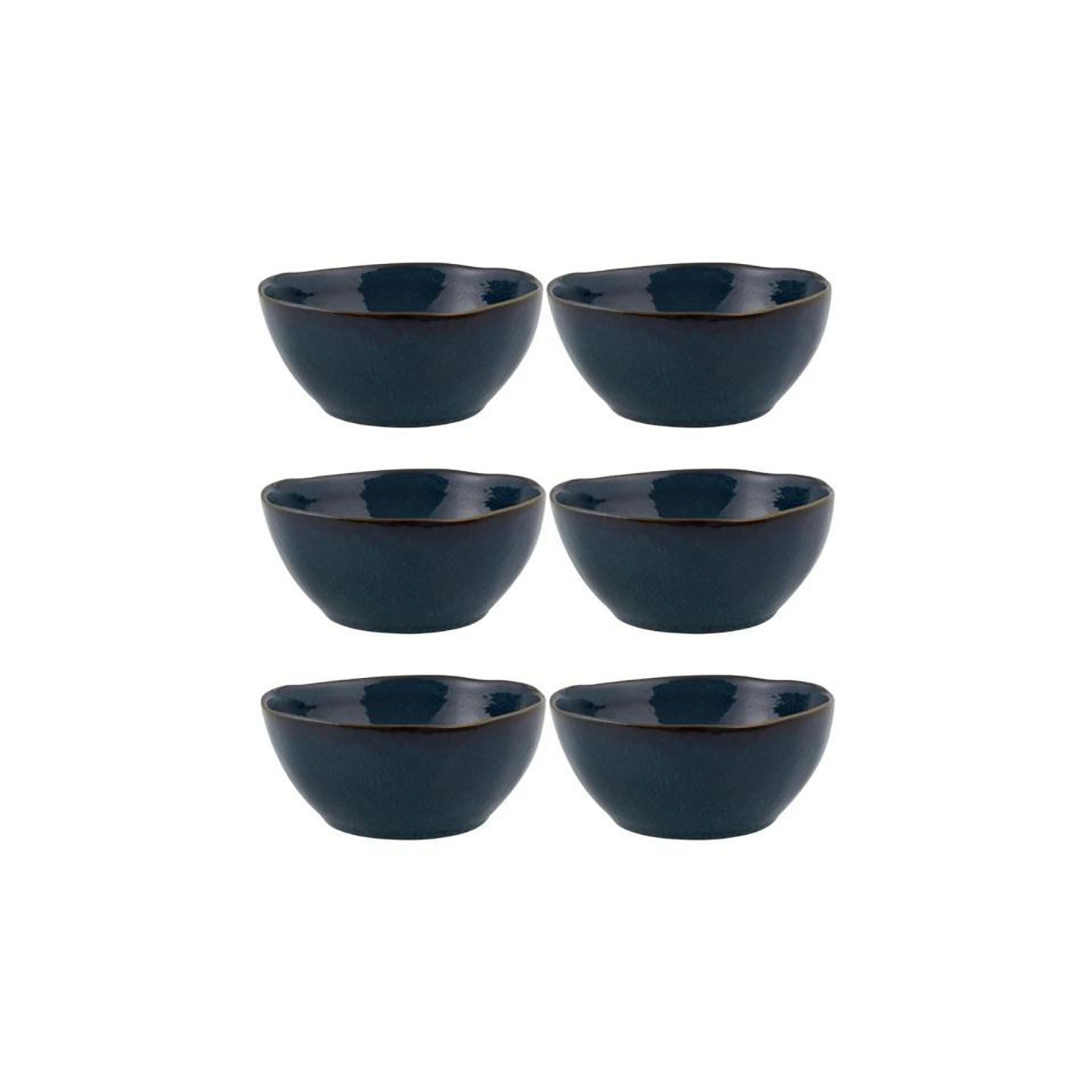 Casa Alegre Gemstone Lapis Lazuli Bowl 15.5cm 6 inch Set of 6 210022383, 5604782039996