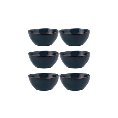 Casa Alegre Gemstone Lapis Lazuli Bowl 15.5cm 6 inch Set of 6 210022383, 5604782039996