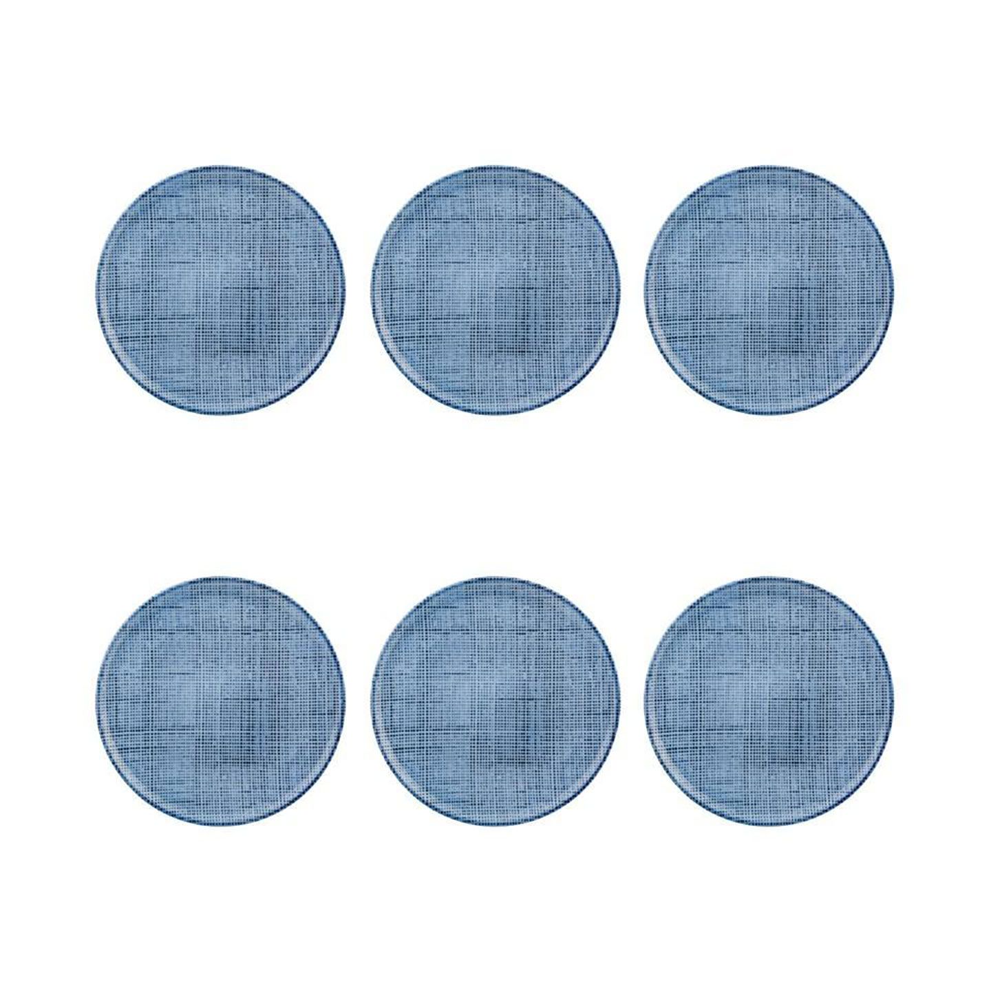 Casa Alegre Tisse Blue Dinner Plate 27cm 10 inch Set of 6 37006291