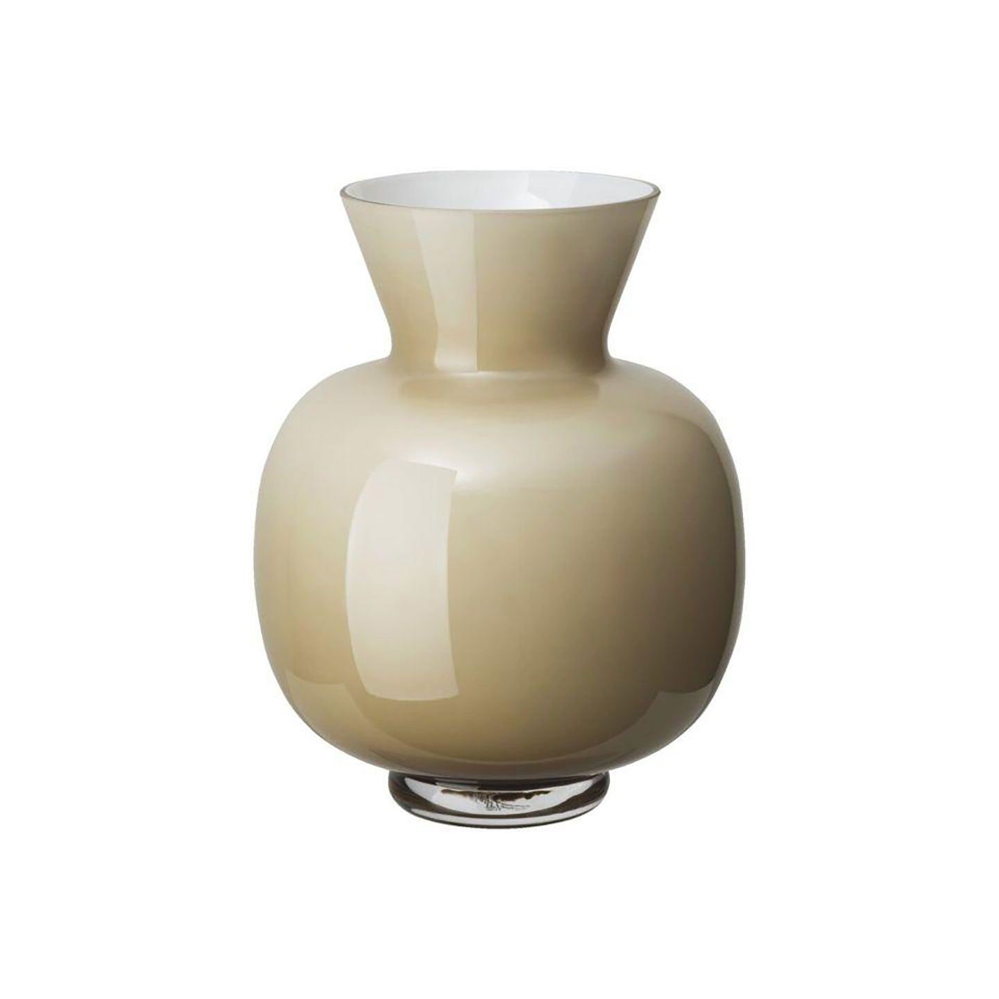 Rosenthal Glass Vase Anna Vase Beige 9 1/2 Inch