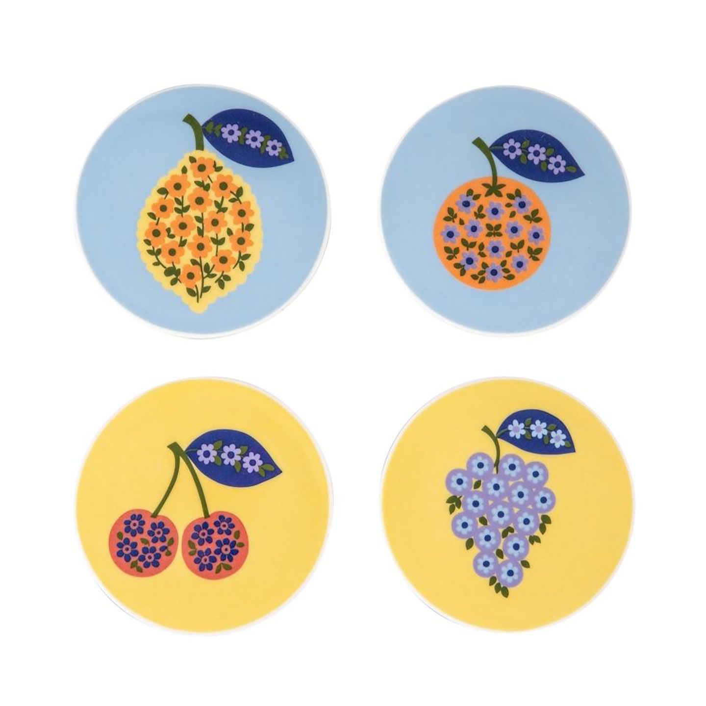 Rosenthal Home Flower Farm Porcelain Coaster Set 4 pieces