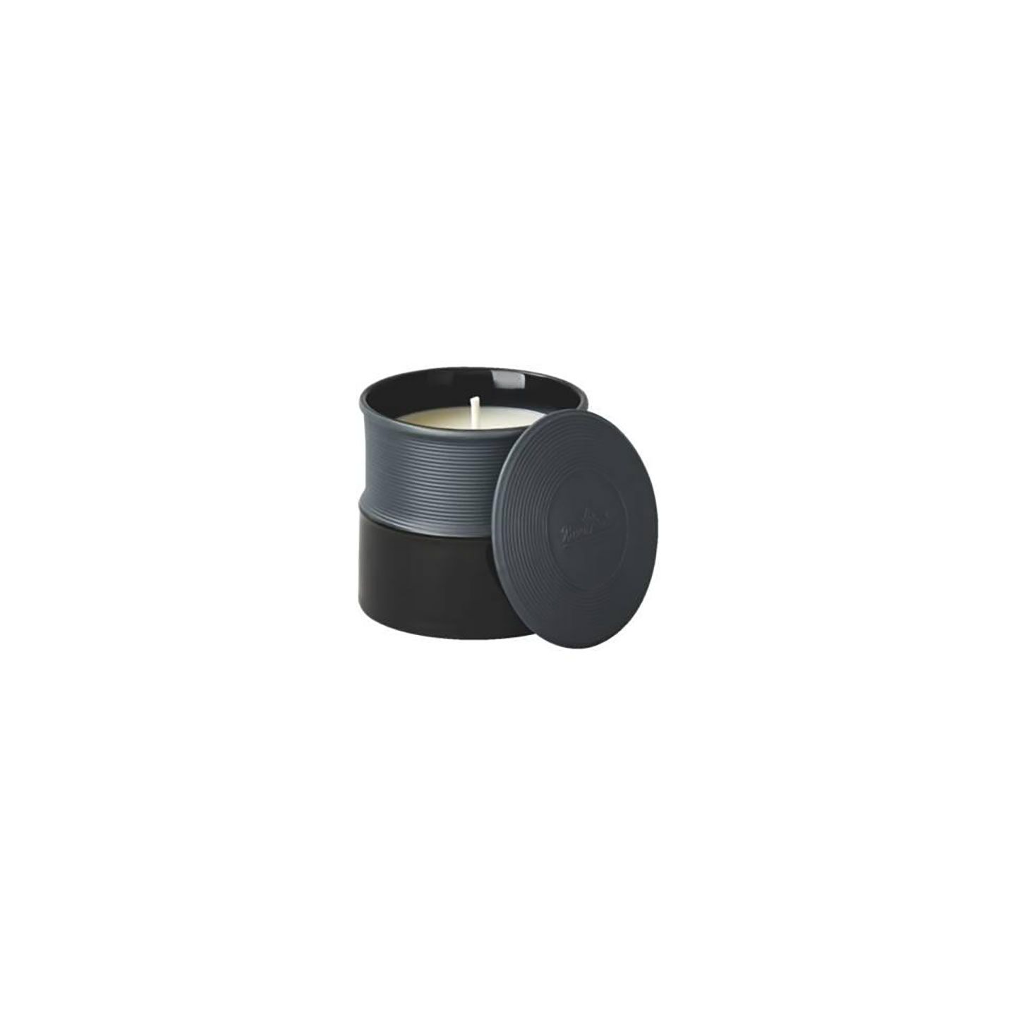 Rosenthal Design Lights Scented Candle Small 2 pieces Black Linja 3 1/2 Inch