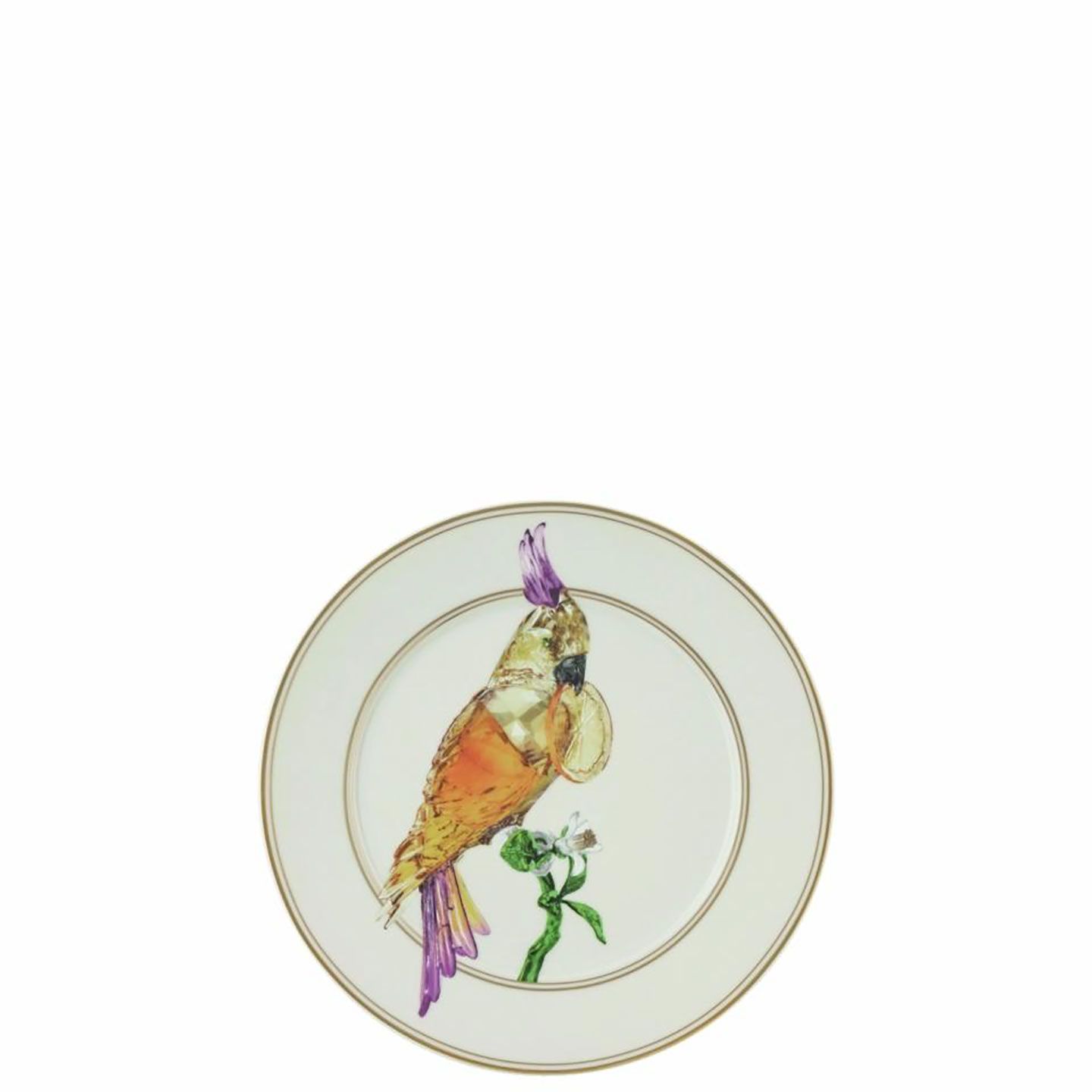 Rosenthal Swarovski Idyllia Wall Plate 7 inches Cockatoo , 19850-426402-20018, 790955399594