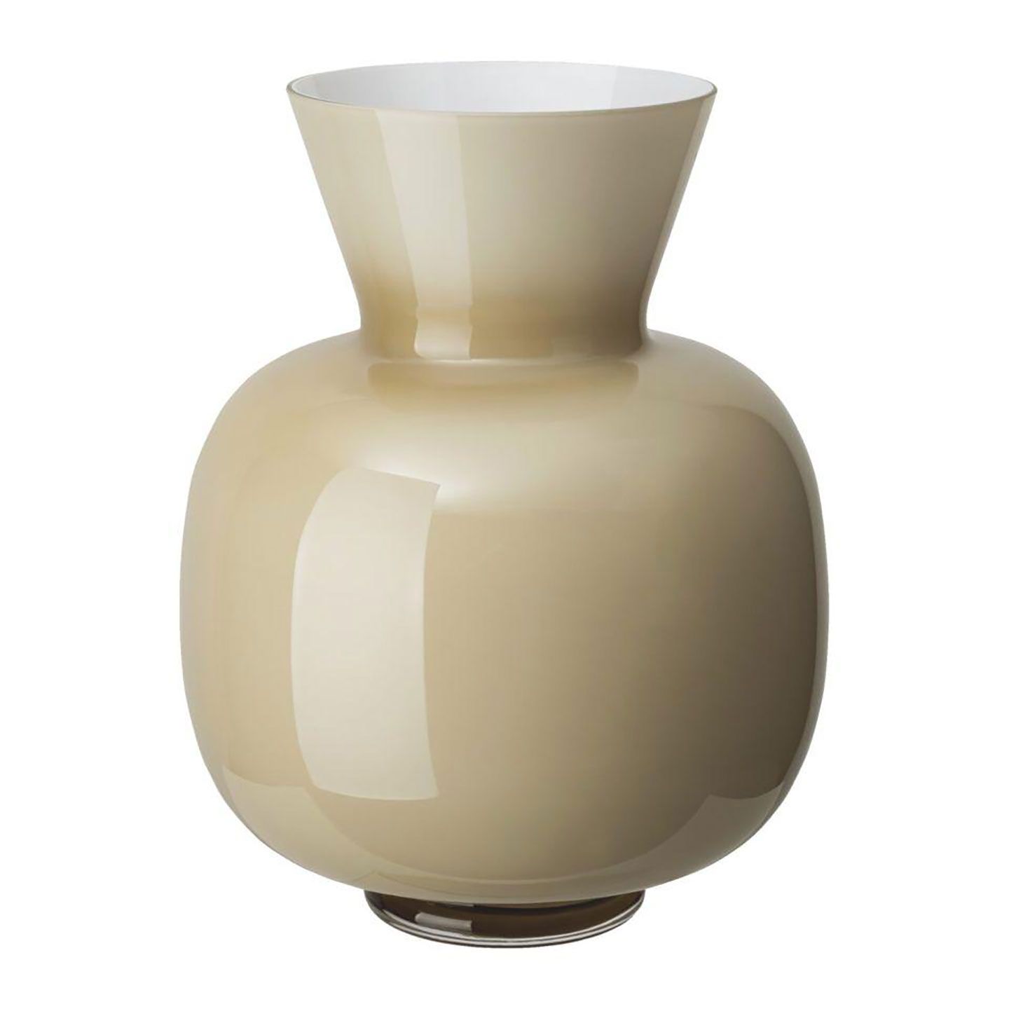 Rosenthal Glass Vase Anna Vase Beige 13 1/4 Inch