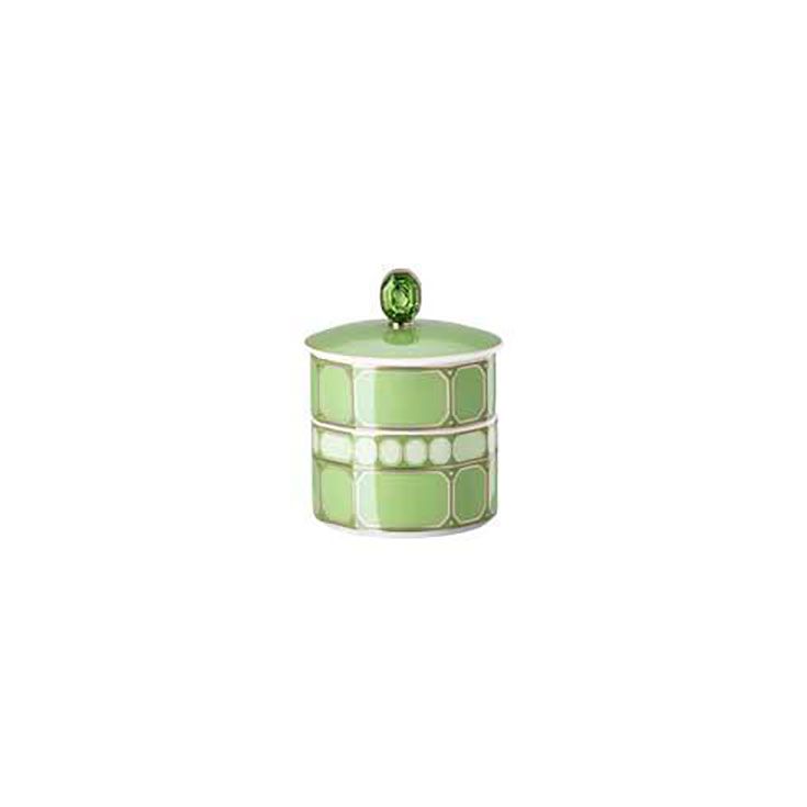 Rosenthal Swarovski Signum 3 piece Box Fern Green L 3 1/2 Inch x W 3 1/2 Inch x H 4 1/4 Inch