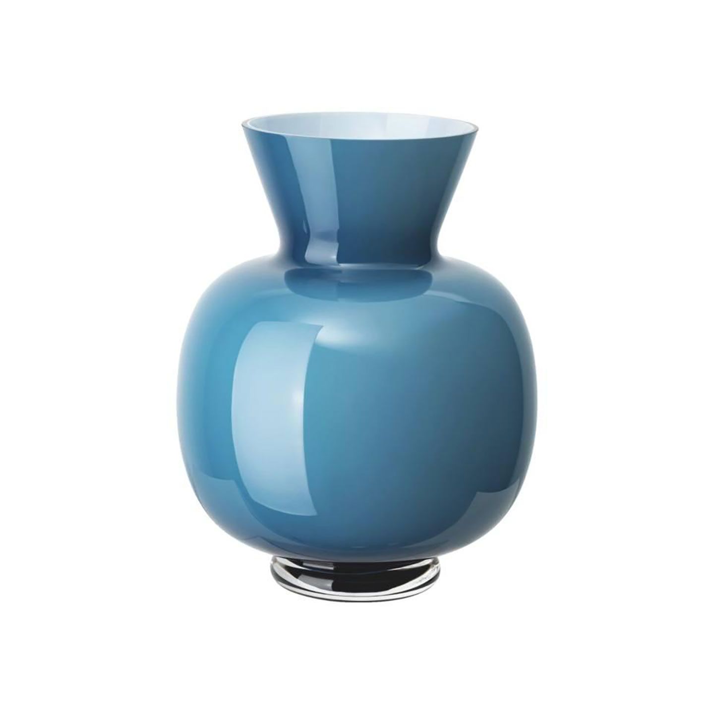 Rosenthal Glass Vase Anna Vase Light Blue 9 1/2 Inch