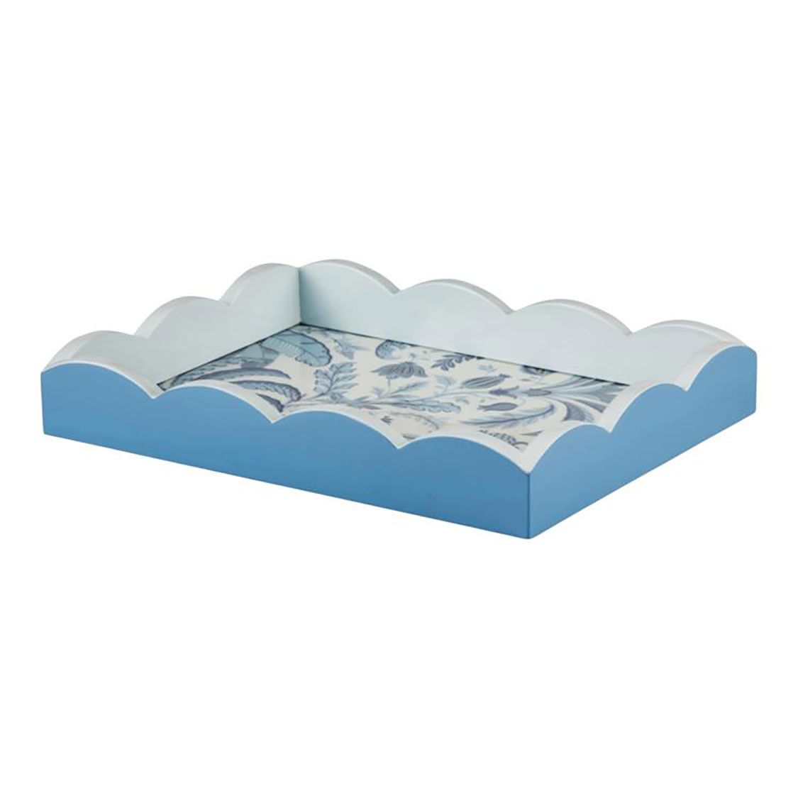 Addison Ross London Palm Beach Scallop Tray Blue 28 x 20cm TR6282