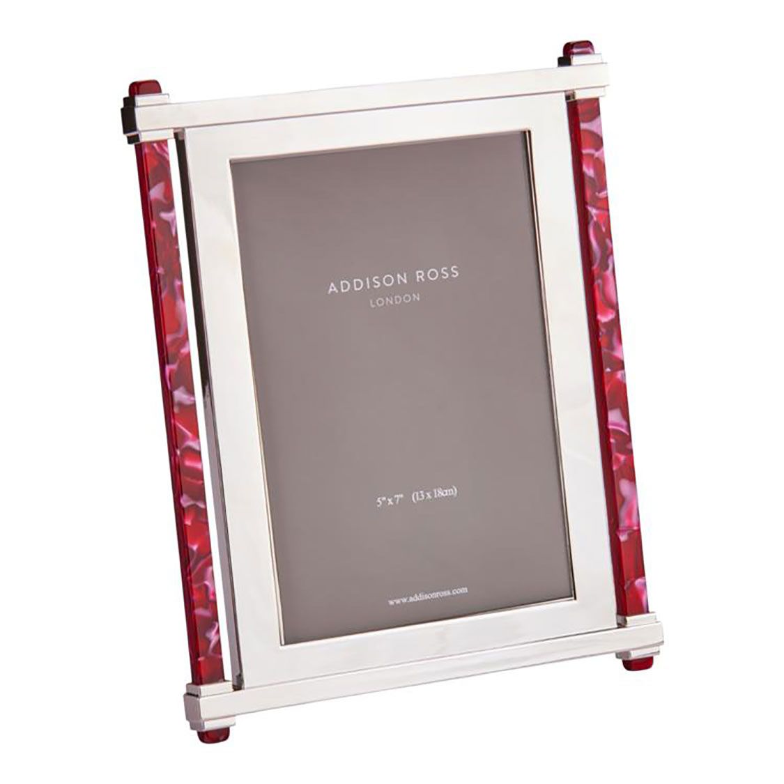 Addison Ross London Silver Ruby Acrylic Picture Frame 5x7 Inch FR0925
