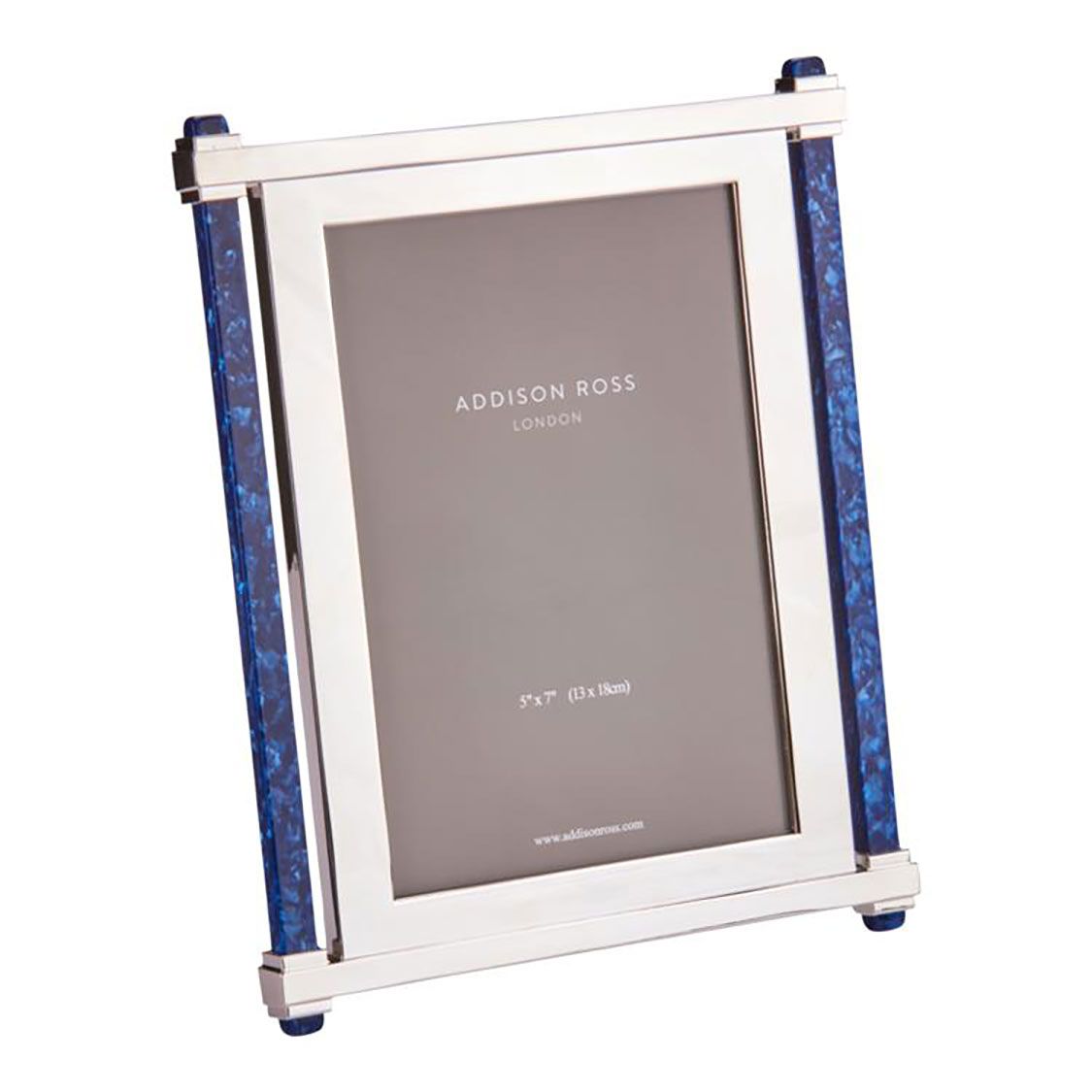 Addison Ross London Silver Sapphire Acrylic Picture Frame 5x7 Inch FR0926