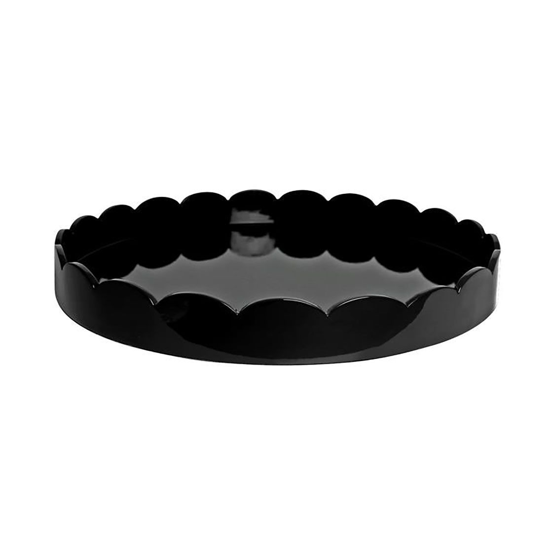 Addison Ross London Scalloped Tray Black 16x16 Inch TR7022