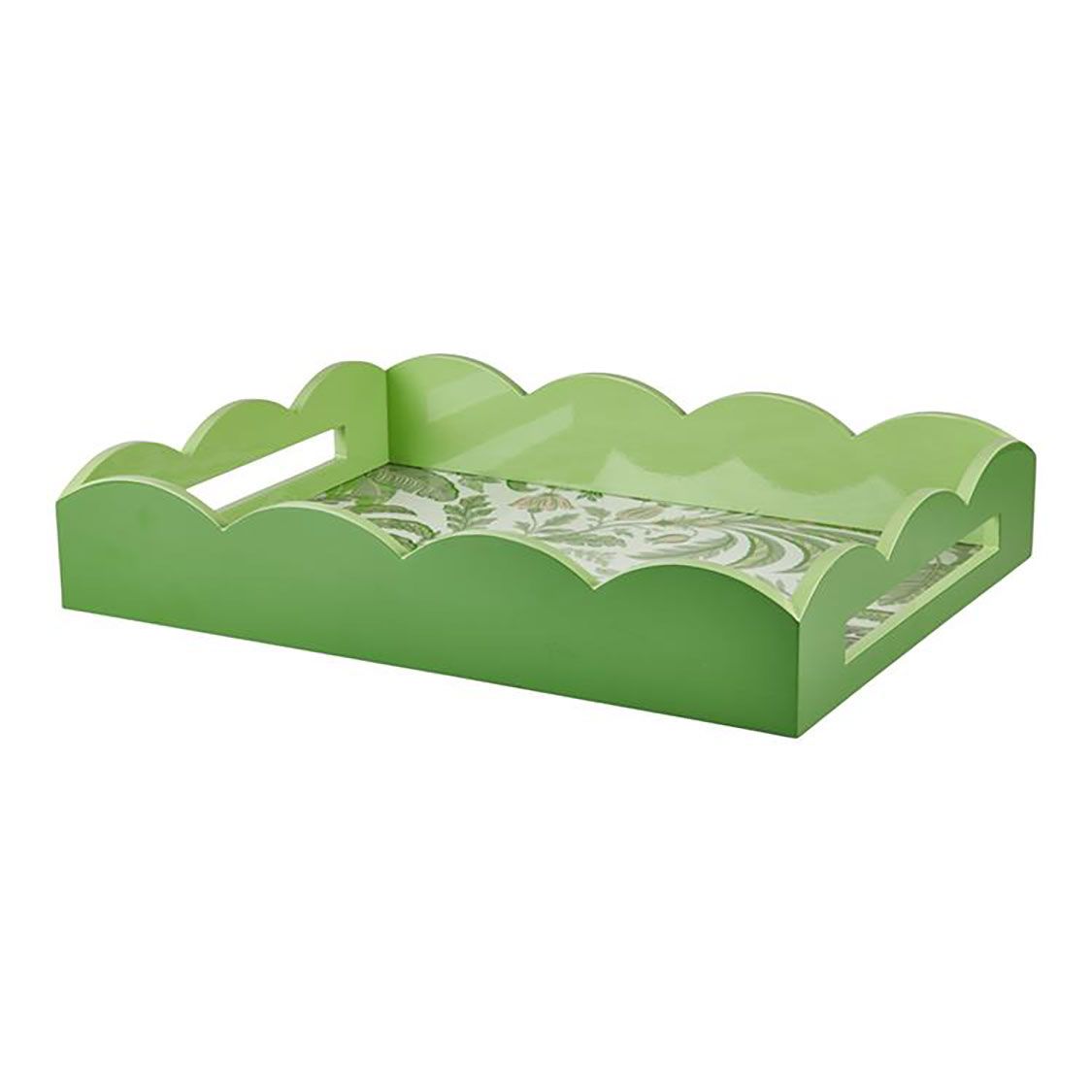 Addison Ross London Palm Beach Scallop Tray Green 43 x 33cm TR3551
