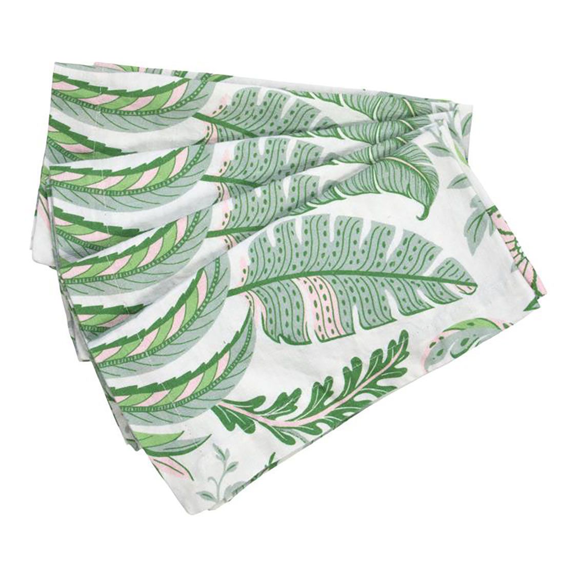 Addison Ross London Palm Beach Set of 4 Napkins Green 50 x 50cm NA1001