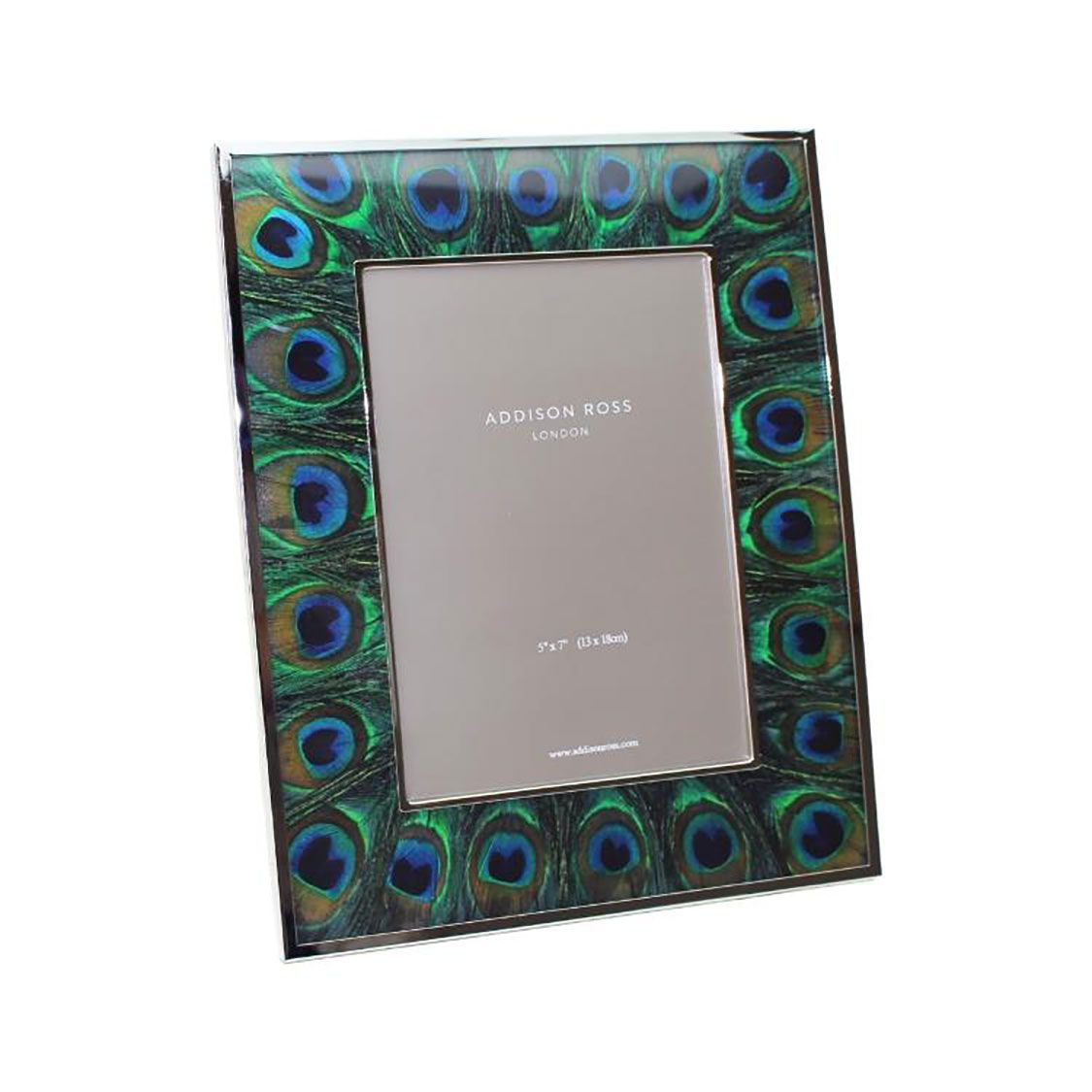 Addison Ross London Pe Green &amp; Silver Picture Frame 5x7 Inch FR8536