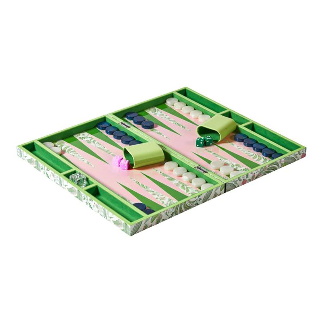 Addison Ross London Palm Beach Backgammon Set Green BG1001