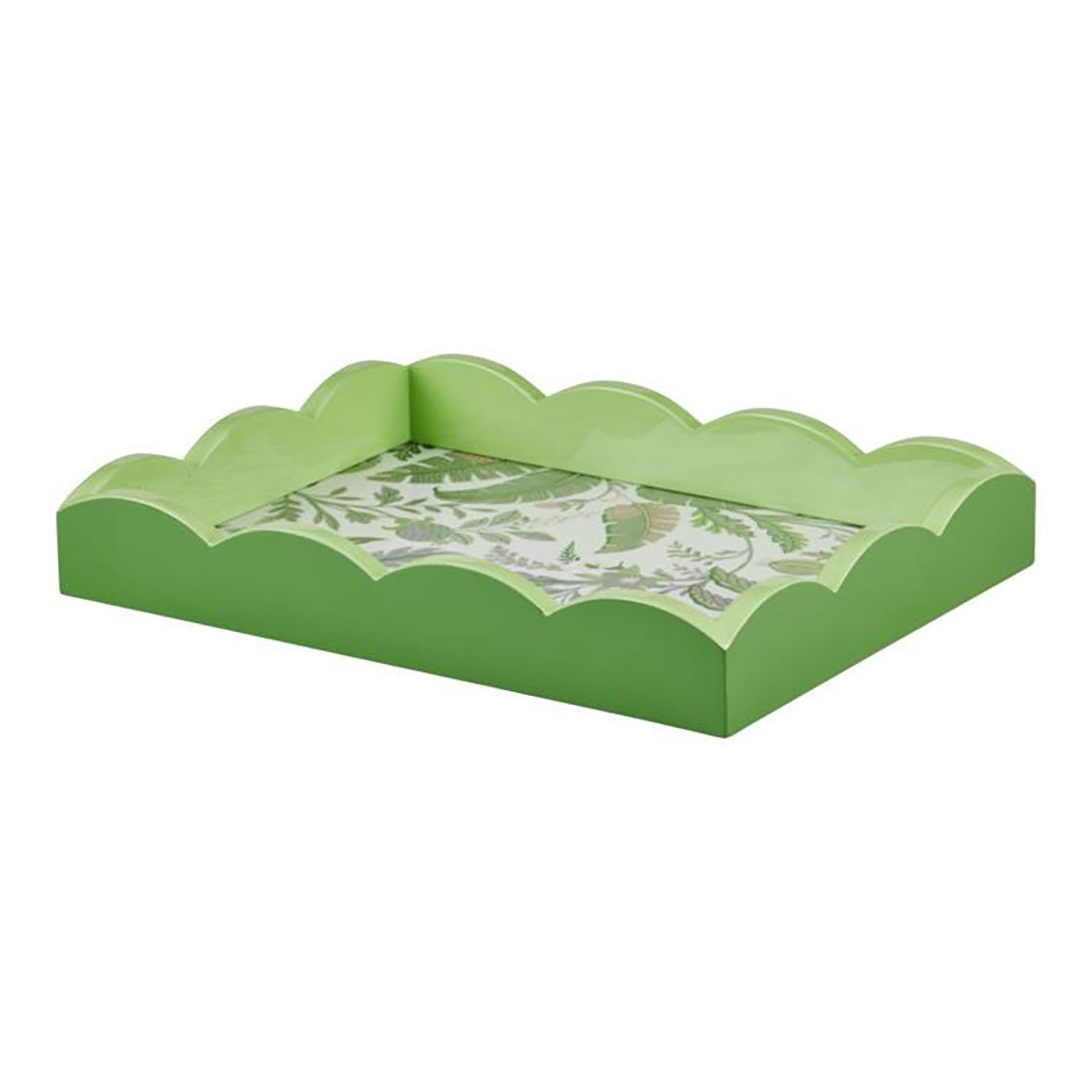 Addison Ross London Palm Beach Scallop Tray Green 28 x 20cm TR6281