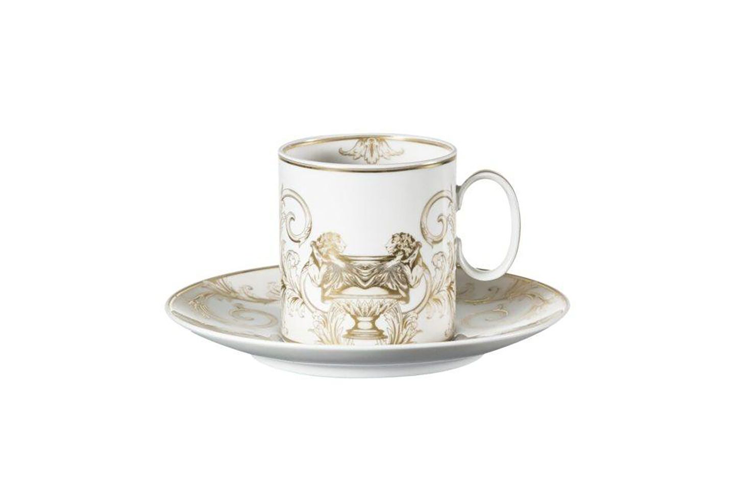 Versace La Coupe des Dieux Coffee Cup and Saucer 6 Inch 6 oz