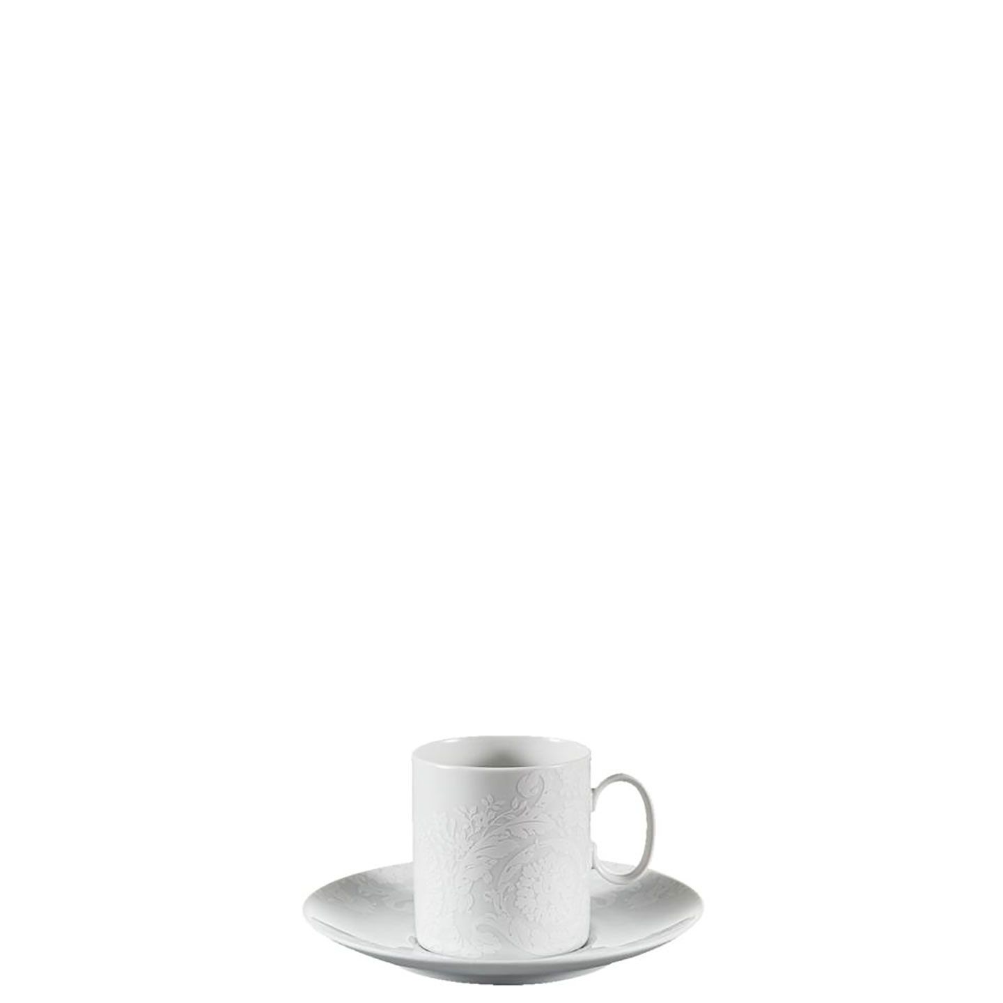 Versace Barocco 92 Bianco Coffee Cup and Saucer 6 Inch 6 oz