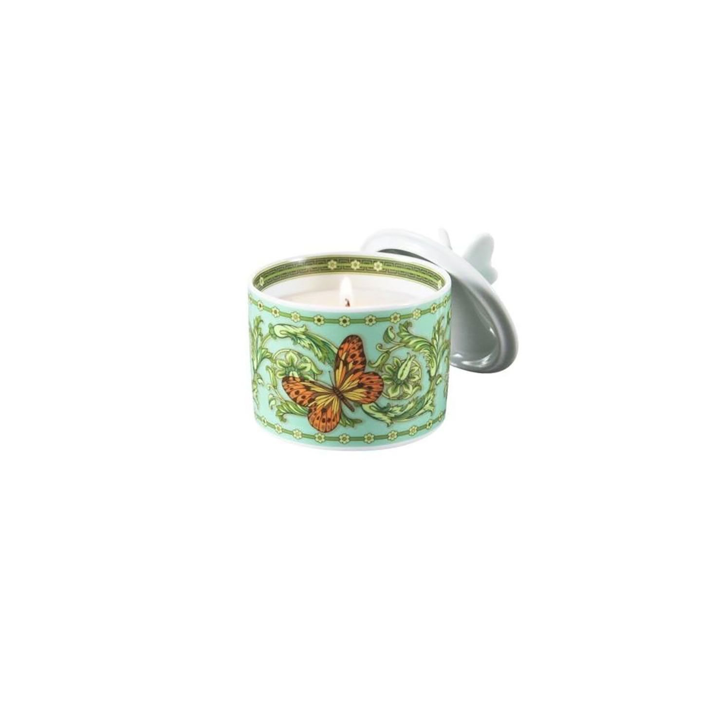 Versace Butterfly Garden 30th Anniversary Scented Candle 2 Pieces Small Dia 3 1/4 Inch H 3 1/2 Inch…