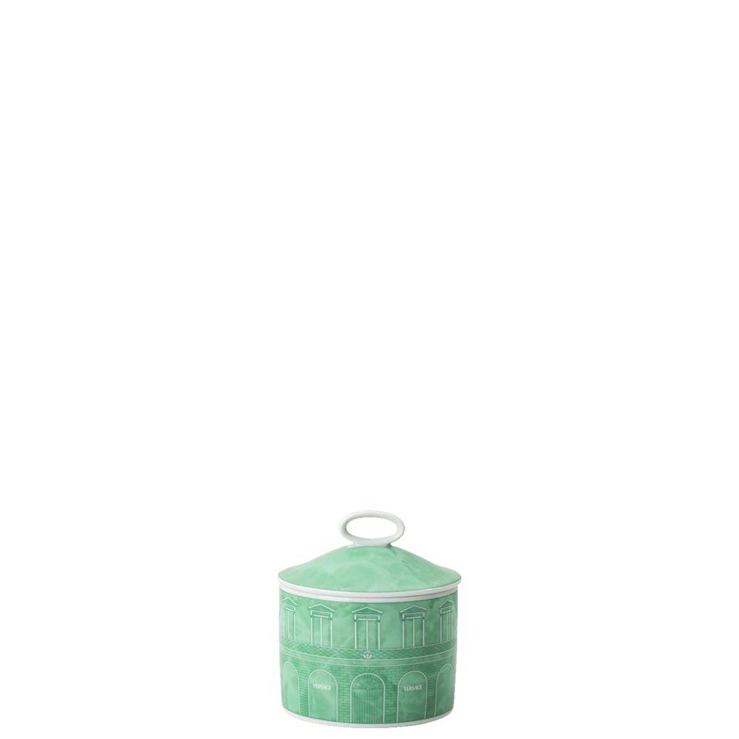 Versace Palazzo No. 12 Scented Candle 2 Pieces Small Green, Dia 3 1/4 Inch H 3 1/2 Inch