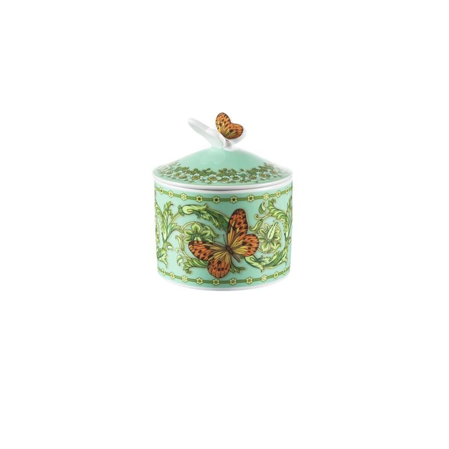 Versace Butterfly Garden 30th Anniversary Box Small Dia 3 1/4 Inch H 3 1/2 Inch Green