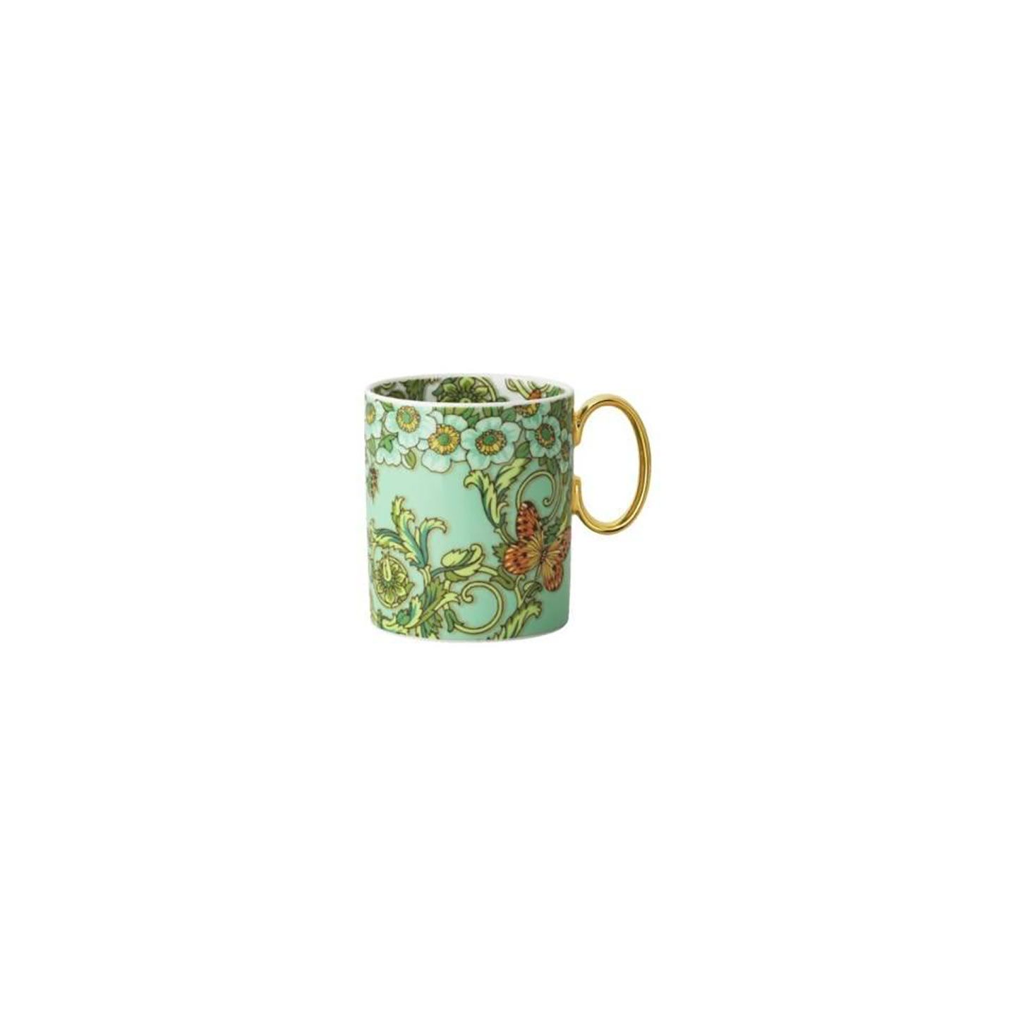 Versace Butterfly Garden 30th Anniversary Mug 11 oz Green