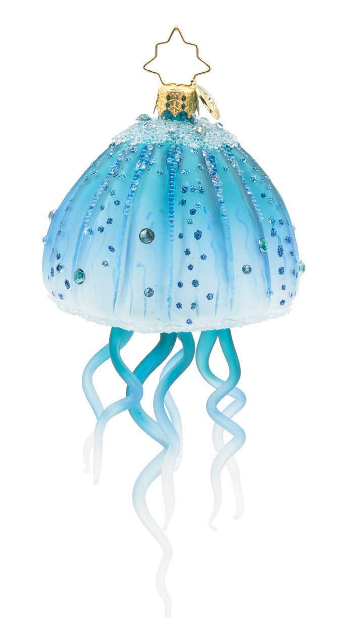 Christopher Radko Aqua Moon Jelly Ornament 1022365, 026301939849