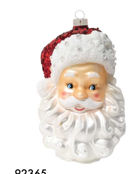 Kat + Annie Traditional Santa Ornament Set of 6, 92365, 026301923657