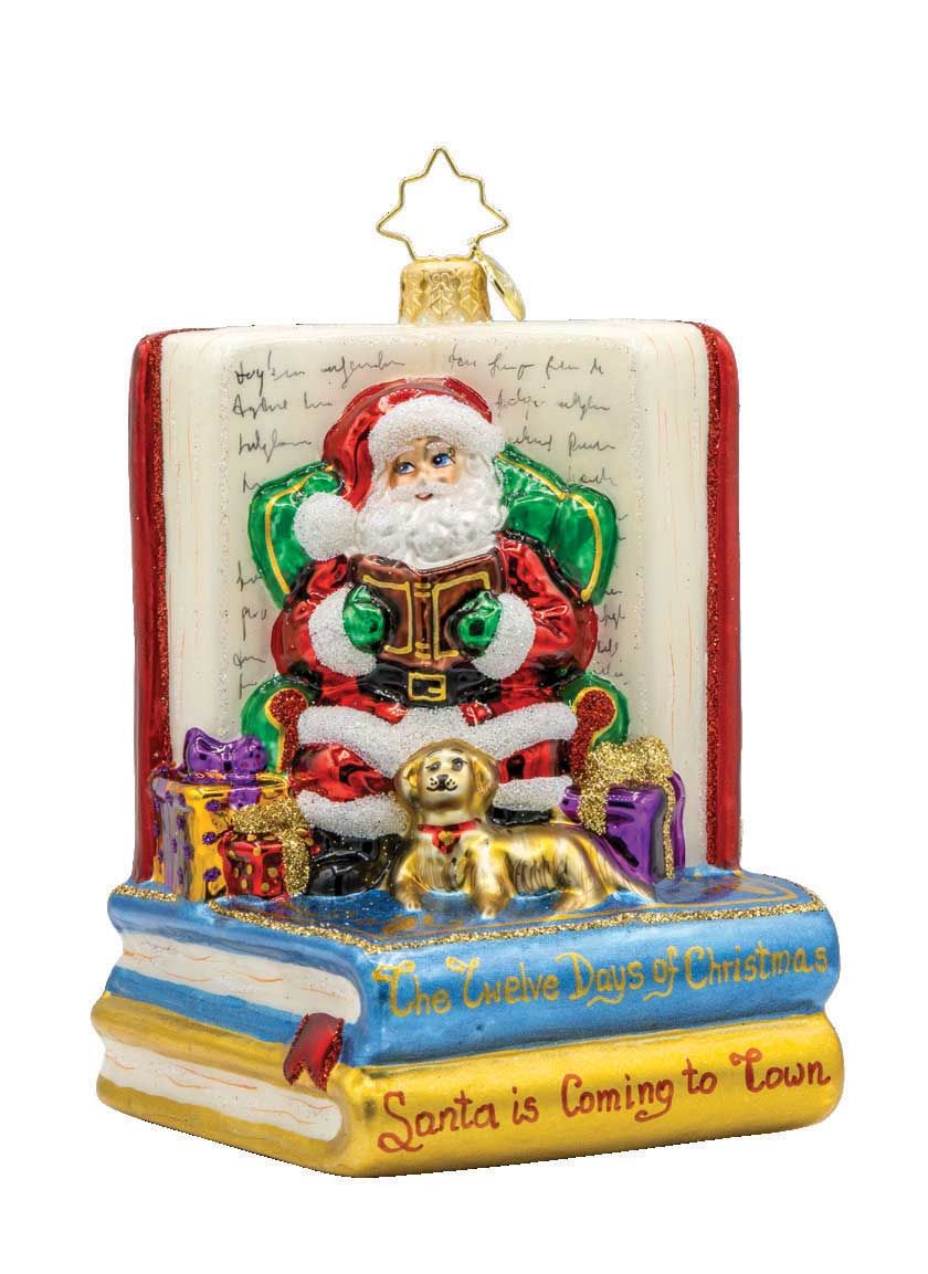 Christopher Radko Santa's Book Nook Ornament 1021852, 026301935414