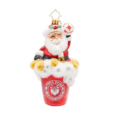 Christopher Radko Santa Pong Champion Ornament 1022865, 026301950653