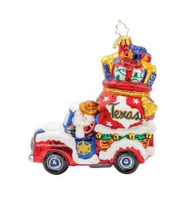 Christopher Radko Lone Star Santa Cruiser Ornament 1022340, 026301941125