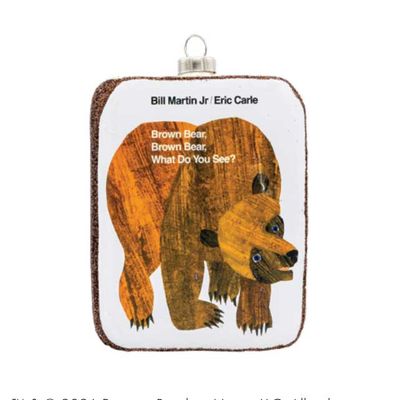 Kat + Annie Brown Bear Brown Bear What Do You See Book Cover Ornament Set of 6, 93993, 026301939931